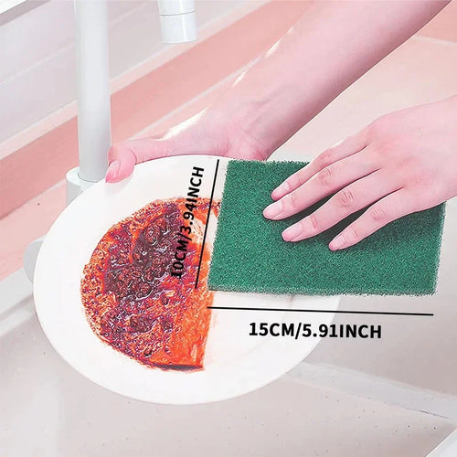 10/20/30 Pcs Scrub Pads Household Kitchen Oil Removal Dishwashing Pot Pads Scratch Free Multipurpose Reusable Cleaning Dishrag