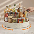 360 Degree Rotating Kitchen Countertop Organizer, Spice Rack for Cabinet Soy Sauce Bottle Storage, Fruit Plate Tray Desktop